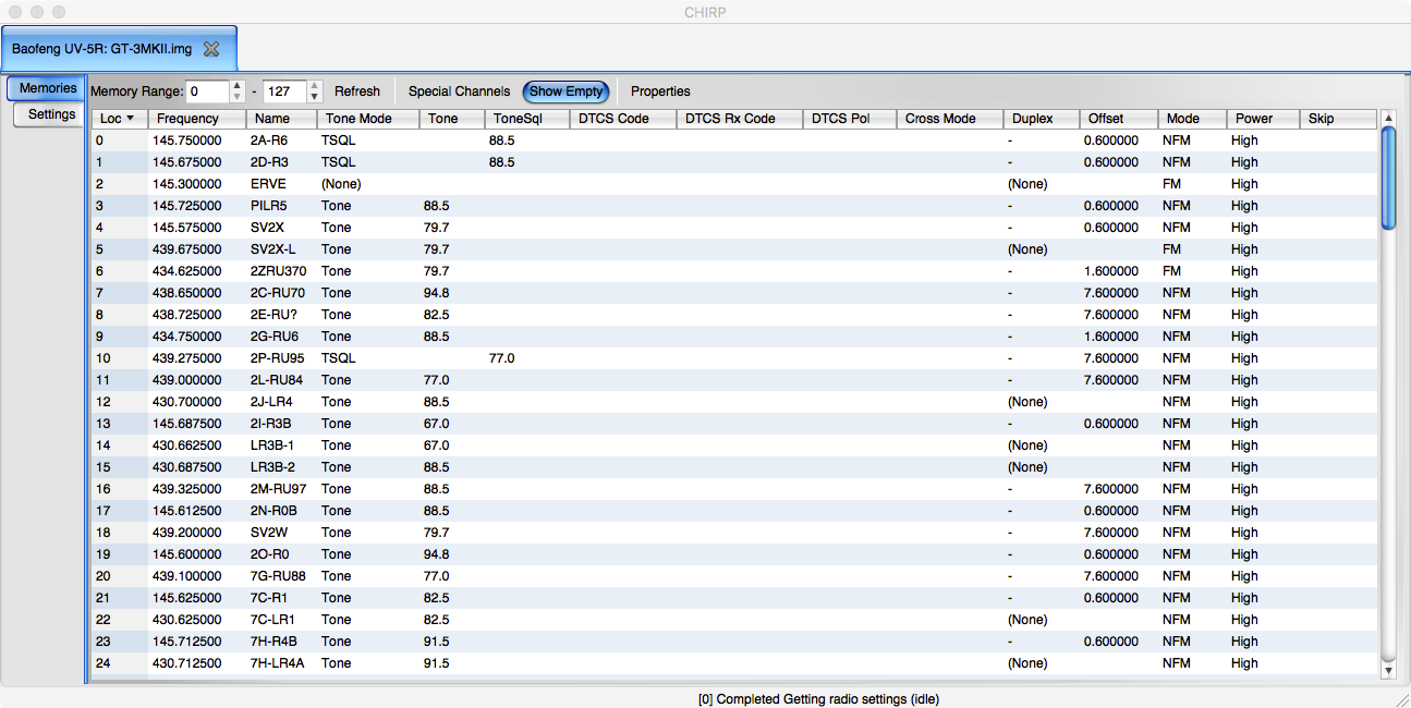 Chirp radio software