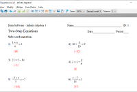 Kuta software infinite algebra 2